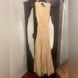 Summer backless linen dress